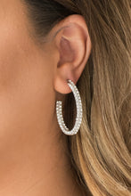 Load image into Gallery viewer, Paparazzi Big Winner - White Earrings

