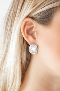 Paparazzi The Modern Monroe - White Earrings