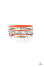 Load image into Gallery viewer, Paparazzi Rebel In Rhinestones - Orange Bracelet

