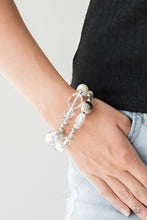 Load image into Gallery viewer, Paparazzi Downtown Dazzle - White Bracelet
