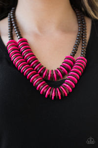 Paparazzi Dominican Disco - Pink Necklace