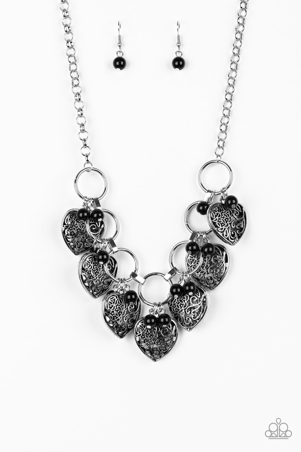 Paparazzi Very Valentine - Black Necklace