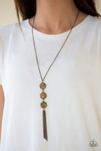 Load image into Gallery viewer, Paparazzi Triple Shimmer - Brass Necklace

