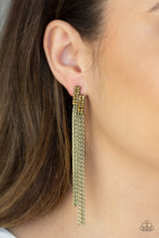 Load image into Gallery viewer, Paparazzi Radio Waves - Brass Earring
