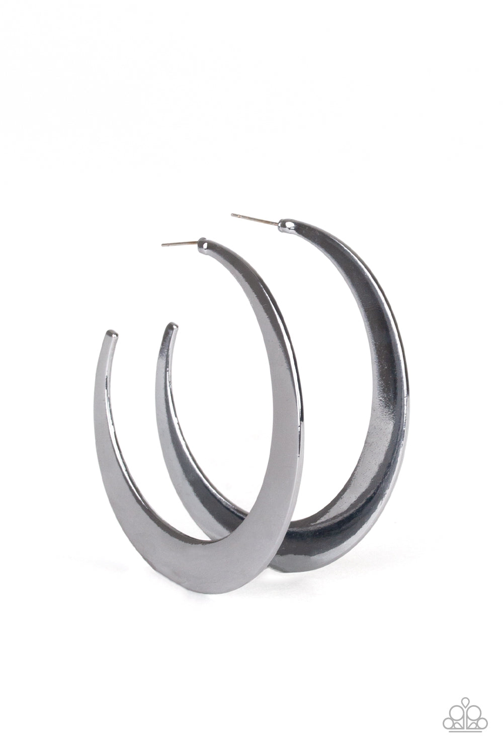 Paparazzi Moon Beam - Black Earrings