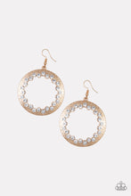 Load image into Gallery viewer, Paparazzi Gala Glitter - Gold Earrings
