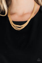 Load image into Gallery viewer, Paparazzi Backstage Bravado - Gold Necklace
