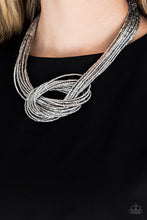 Load image into Gallery viewer, Paparazzi Knotted Knockout - Silver Necklace
