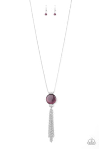 Paparazzi Happy As Can BEAM - Purple Necklace