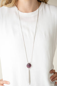 Paparazzi Happy As Can BEAM - Purple Necklace