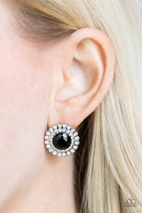 Paparazzi My Second Castle - Black Earring