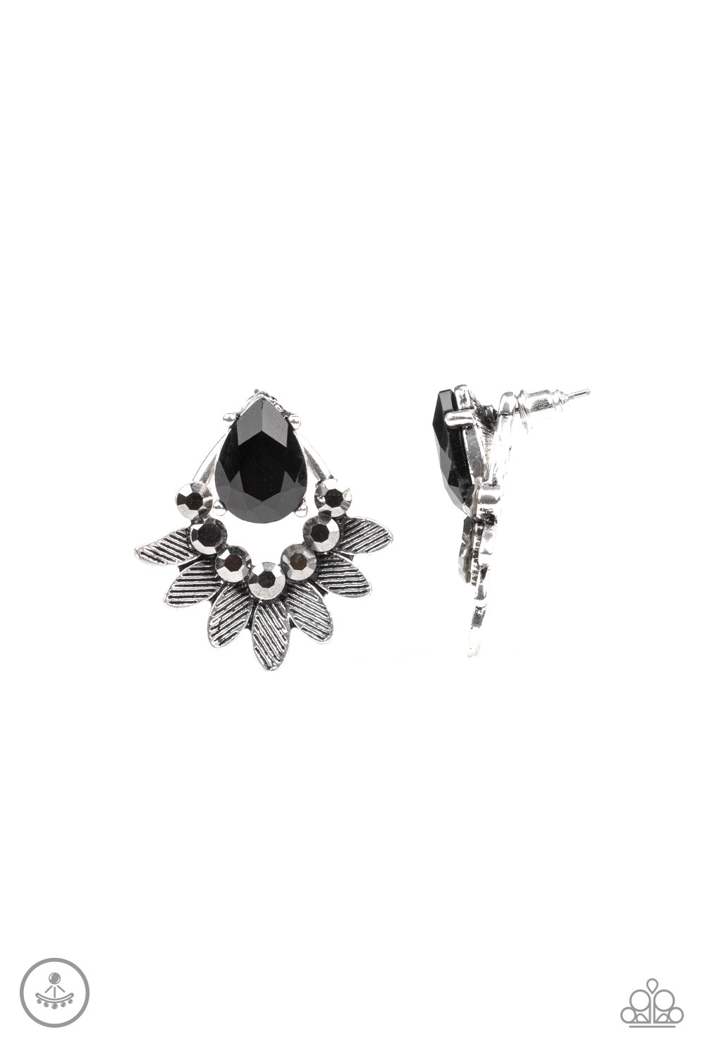 Paparazzi Crystal Canopy - Black Earrings