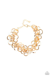 Paparazzi Noise Control - Gold Bracelet