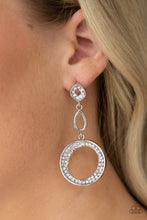 Load image into Gallery viewer, Paparazzi On The Glamour Scene - White Earrings
