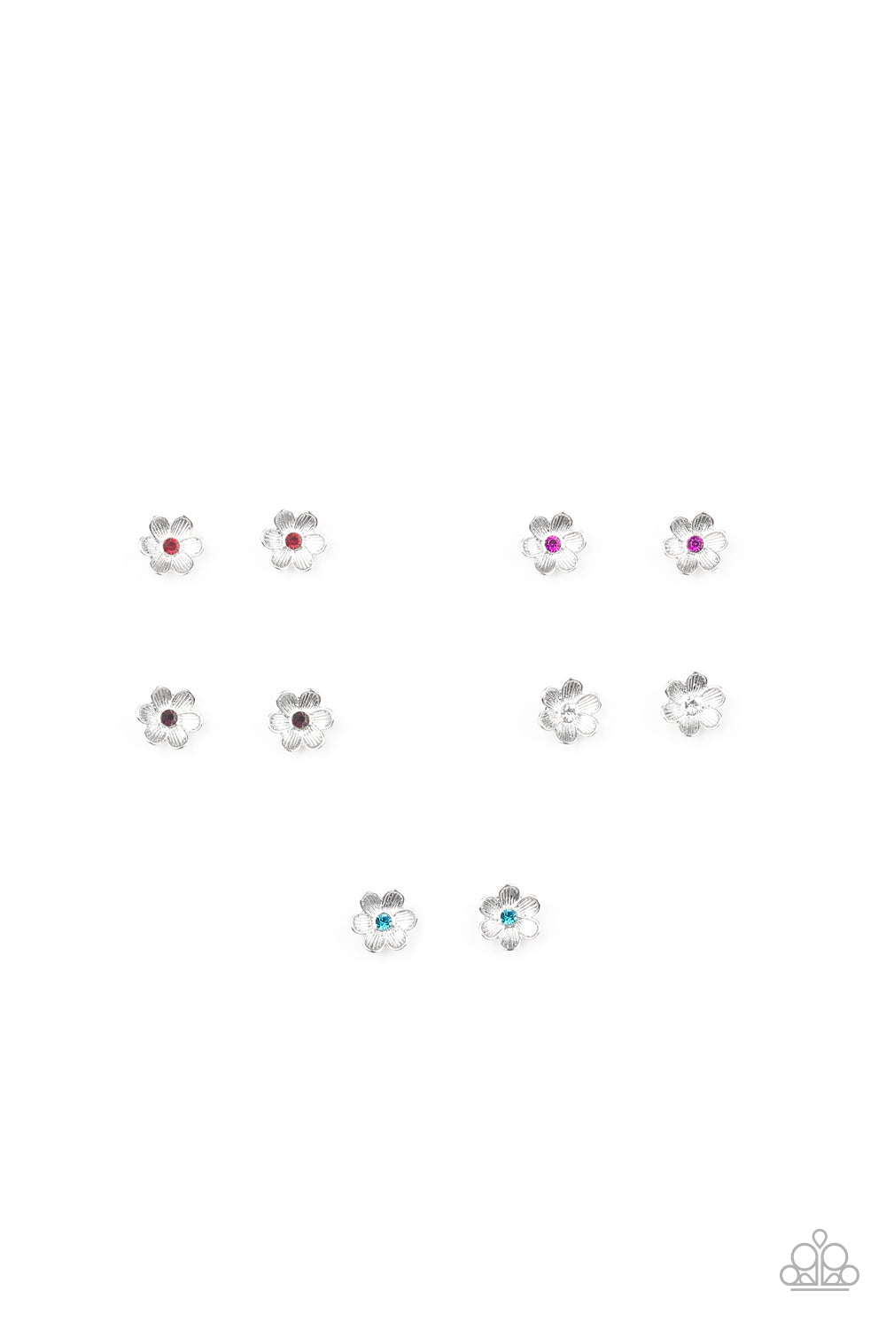 Paparazzi Rhinestone Flower Starlet Shimmer Earrings