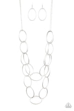 Load image into Gallery viewer, Paparazzi Move On Oval - Silver Necklace

