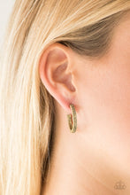 Load image into Gallery viewer, Paparazzi Hoop Haven - Brass Earring
