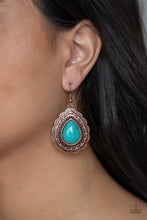 Load image into Gallery viewer, Paparazzi Mountain Mover - Blue Earring
