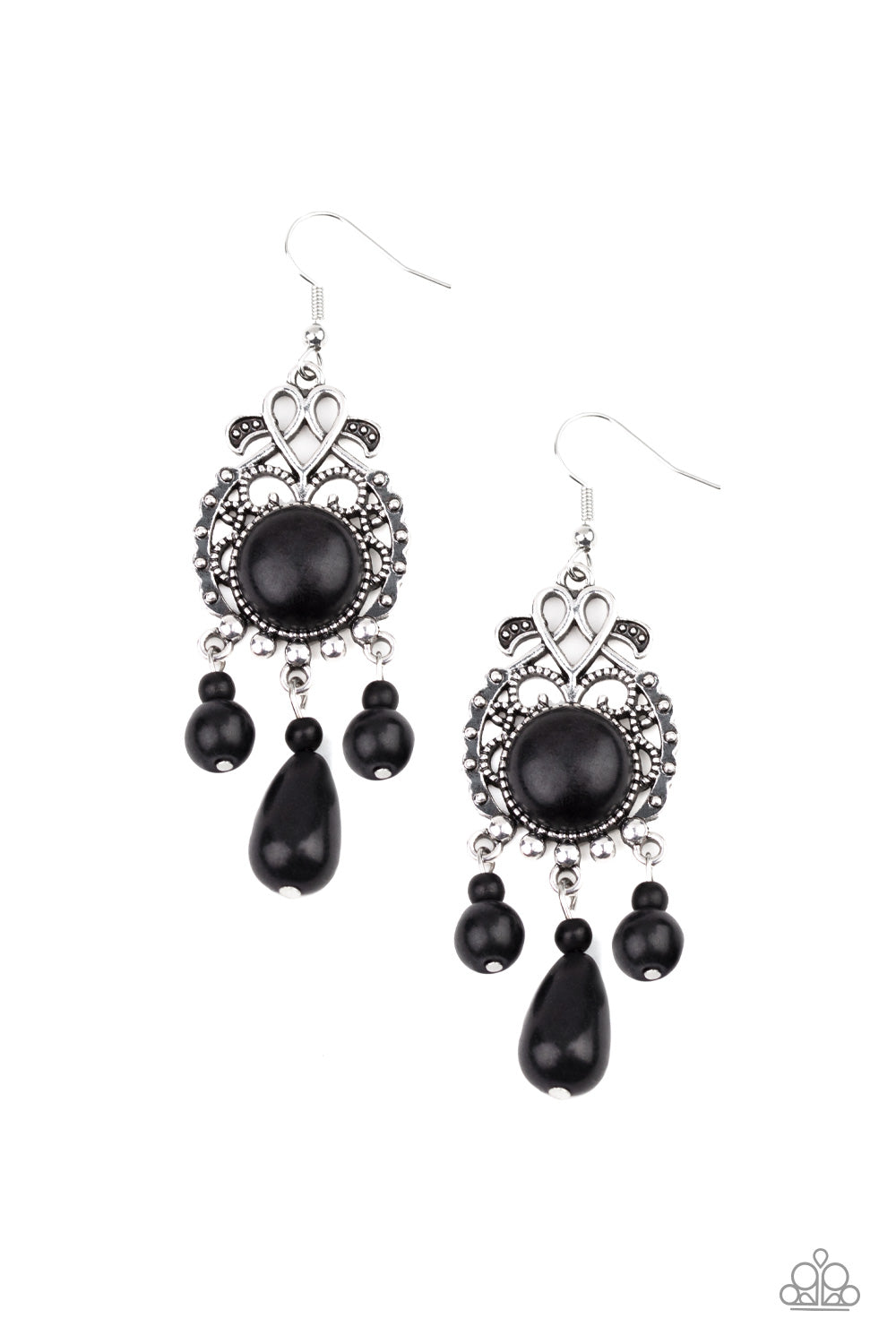 Paparazzi Stone Bliss - Black Earring