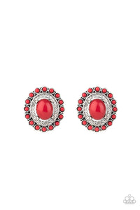 Paparazzi Floral Flamboyance - Red Earring