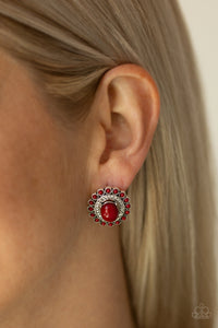 Paparazzi Floral Flamboyance - Red Earring