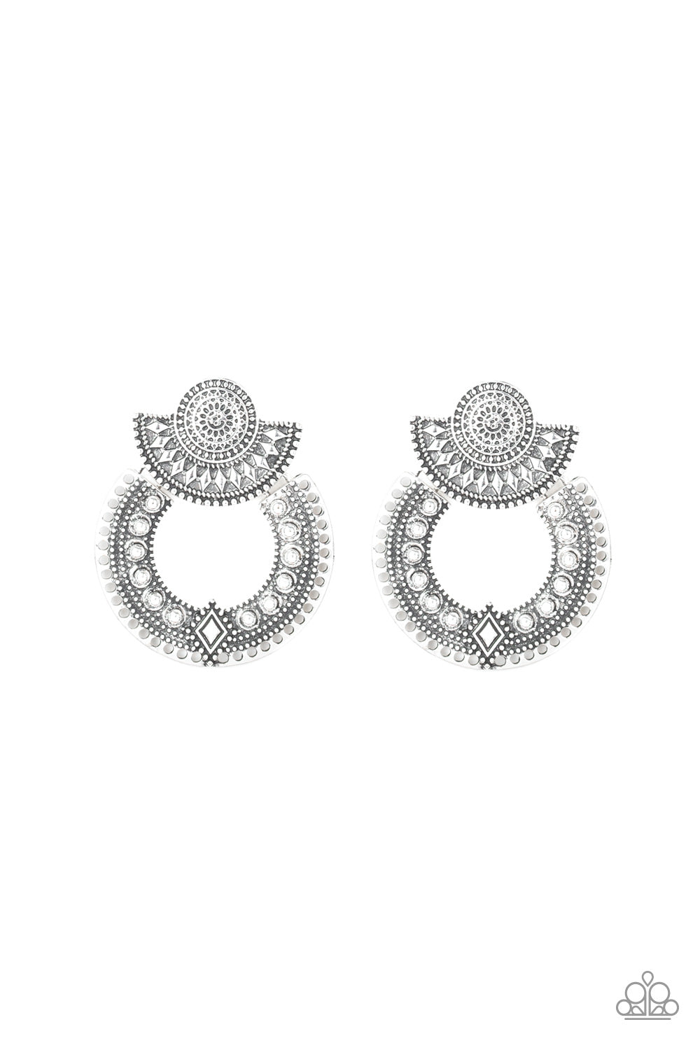 Paparazzi Texture Takeover - Silver Earring