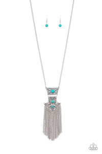 Paparazzi Totem Tassel - Blue Necklace