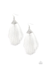 Load image into Gallery viewer, Paparazzi Tassel Tempo - White Earrings
