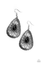 Load image into Gallery viewer, Paparazzi Floral Frill - Black Earring

