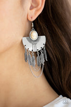 Load image into Gallery viewer, Paparazzi Sure Thing, Chief! - White Earrings
