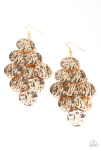 Paparazzi Uptown Edge - Gold Earring