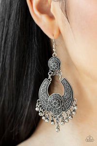 Paparazzi Sunny Chimes - Silver Earrings