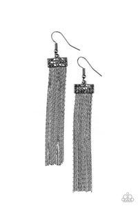 Paparazzi Twinkling Tapestry - Black Earring