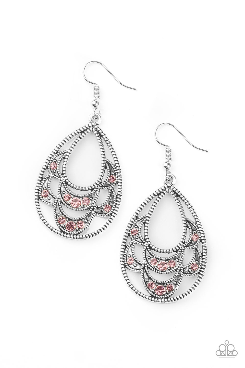 Paparazzi Malibu Macrame - Pink Earring