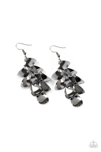 Paparazzi Resplendent Reflection - Black Earring