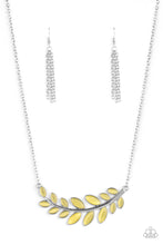 Load image into Gallery viewer, Paparazzi Frosted Foliage - Yellow Necklace
