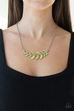 Load image into Gallery viewer, Paparazzi Frosted Foliage - Yellow Necklace
