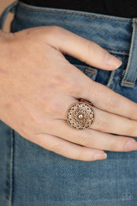 Paparazzi One in a MEDALLION - Copper Ring