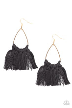 Load image into Gallery viewer, Paparazzi Tassel Treat - Black Earring
