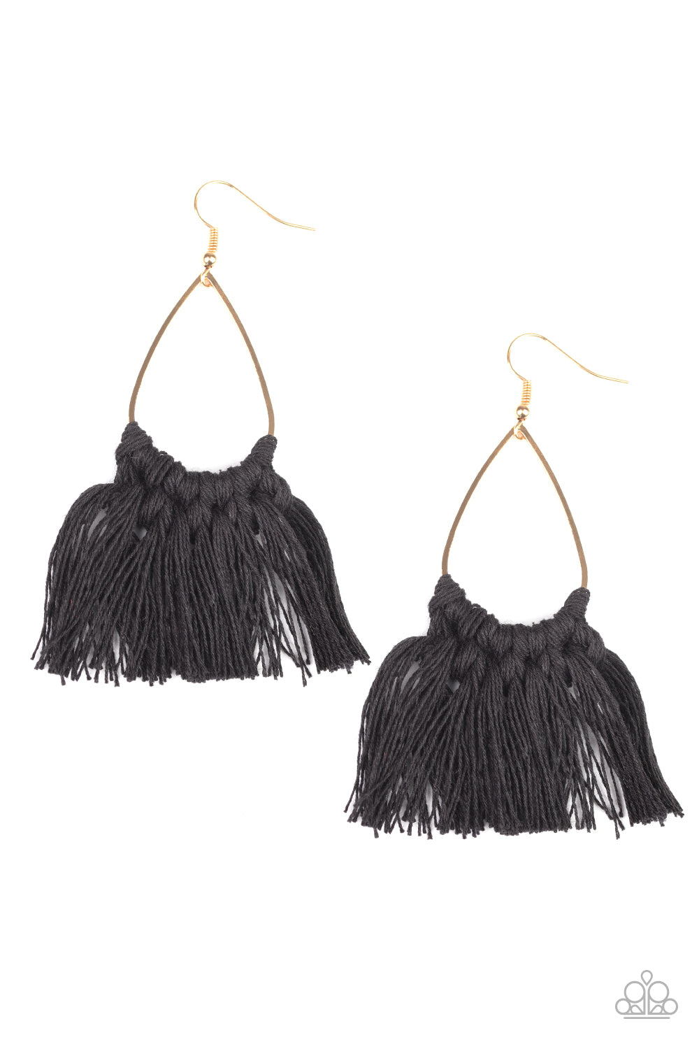 Paparazzi Tassel Treat - Black Earring