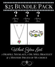 Load image into Gallery viewer, Paparazzi $25 Bundle Pack - Flirtatiously Flashy Necklace, Diva In Disguise Bracelet, &amp; 3 Paparazzi Mystery Items - Multi
