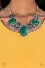 Load image into Gallery viewer, Paparazzi The Medallion-aire - Green Necklace
