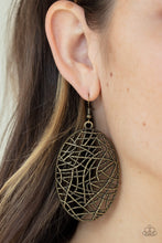Load image into Gallery viewer, Paparazzi Way Out Of Line - Brass Earrings
