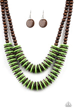 Load image into Gallery viewer, Paparazzi Dominican Disco - Green Necklace
