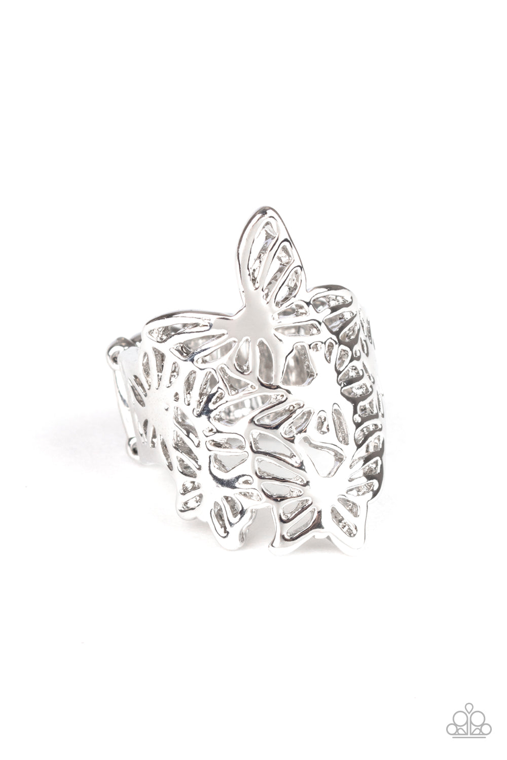 Paparazzi Banded Butterflies - Silver Ring