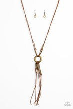 Load image into Gallery viewer, Paparazzi Tasseled Trinket - Brass Necklace
