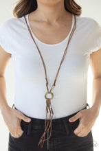 Load image into Gallery viewer, Paparazzi Tasseled Trinket - Brass Necklace
