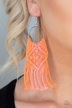 Load image into Gallery viewer, Paparazzi Macrame Rainbow - Orange Earrings

