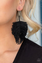 Load image into Gallery viewer, Paparazzi Hanging by a Thread - Black Earring
