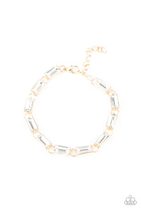 Paparazzi Irresistibly Icy - Gold Bracelet